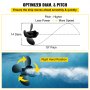 VEVOR Outboard Propeller, Replace for OEM 48-8M0084495, 4 Blades 14\" x 19\" Aluminium Boat Propeller, Compatible with 135-300HP 2-Stroke & 4-Stroke Outboards, Alpha&Bravo I Stern-Drives, RH
