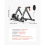 VEVOR Fietsroltrainer voor 660,4-736,6 mm / 700C wielen, 6 weerstandsniveaus, opvouwbare magnetische fietstrainer Hometrainer met snelspanner en voorwielondersteuning Zwart