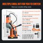 VEVOR Magnetic Drill, 1450 W 2" ear diameter, 12800 N Portable Electric Magnetic Drill, 800 RPM Drilling Machine for Any Surface DIY Industry Railway