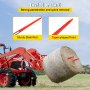 VEVOR voorladertanden 81 cm baaltanden 612 kg capaciteit baalpennen vierkante tanden 3,6 cm breed rood gecoate baalvorken met zeskantmoer en huls voor schoppen, tractoren, laders