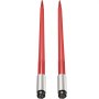 VEVOR Pair Hay Spear 39" Bale Spear 3000 lbs Capacity, Bale Spike Quick Attach Square Hay Bale Spears 1 3/4", Red Coated Bale Forks, Bale Hay Spike with Hex Nut & Sleeve for Buckets Tractors Loaders