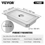 VEVOR 4 Pack Steam Table Pans 20.9 x 12.8 x 3.9 Inch Deep Steam Table Pan Full Size 13L Deep Food Container Stainless Steel Oven Tray Hotel Pans Anti-Jam Steam Table Food Pan