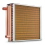 VEVOR heat exchanger with copper pipes and aluminum fins, showcasing high thermal efficiency design.