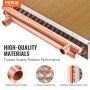 high-quality materials of VEVOR heat exchanger, featuring widened inlet and outlet and seamless copper tubes.