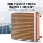 VEVOR heat exchanger with high-pressure vacuum brazing technology ensures zero leakage.