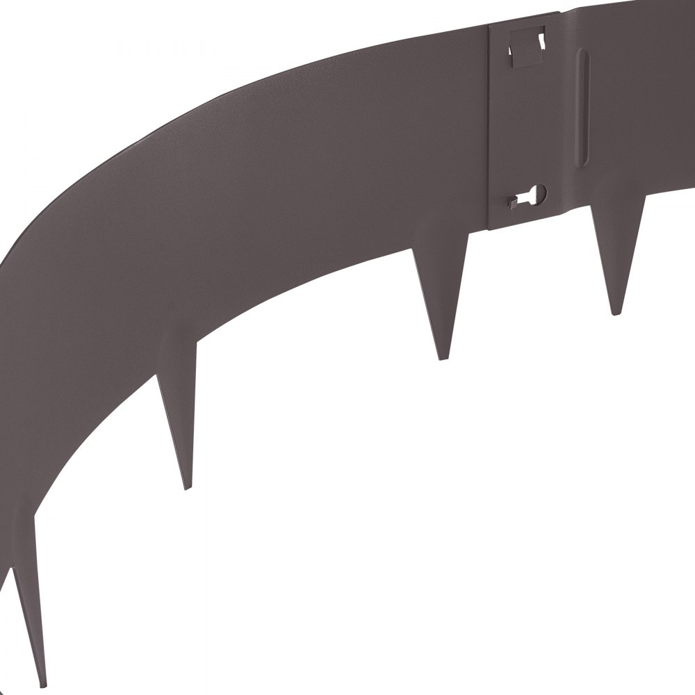 VEVOR gazonrand 99 x 10,2 cm (set van 5) gazonrandband van staal bedrand maairand geschikt voor buitentuinen, paden, gazons, binnenplaatsen, bermen en meer bruin