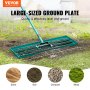 VEVOR Gazonwisser 760x254 mm Basisplaat Egalisatiegereedschap Aluminiumlegering en Q235 Staal Egalisatiehark 1981 mm Stang Basisplaat Golfgras Egalisatiegereedschap voor het nivelleren van Zand Aarde Compost en Mos