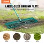 VEVOR Lawn Squeegee 760x254 mm Base Plate Levelawn Tool Aluminum Alloy and Q235 Steel Levelingrake 1981mm Rod Base Plate Golf Grass Levelawn for Leveling Sand Earth Compost and Moss