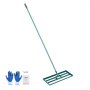 VEVOR Gazonwisser 760x254 mm Basisplaat Egalisatiegereedschap Aluminiumlegering en Q235 Staal Egalisatiehark 1981 mm Stang Basisplaat Golfgras Egalisatiegereedschap voor het nivelleren van Zand Aarde Compost en Mos