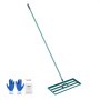 VEVOR Lawn Squeegee 760x254 mm Base Plate Levelawn Tool Aluminum Alloy and Q235 Steel Levelingrake 1981mm Rod Base Plate Golf Grass Levelawn for Leveling Sand Earth Compost and Moss