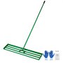 VEVOR gazonnivelleerhark 1215x252 mm, gazontrekker met 198 cm lange stalen steel, gazonegalisator inclusief tuinhandschoenen, gazonnivelleringsgereedschap, geschikt voor tuin, golfbaan en landbouw