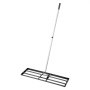 VEVOR Lawn Leveling Rake, Lawn Leveler with 83.9 in Handle, 36x10 in Ground Plate, Rust-Resistant Carbon Steel Soil Leveler, 3 Heights Adjustable, Effort Saving Lawn Leveling Tool for Yard Golf Court