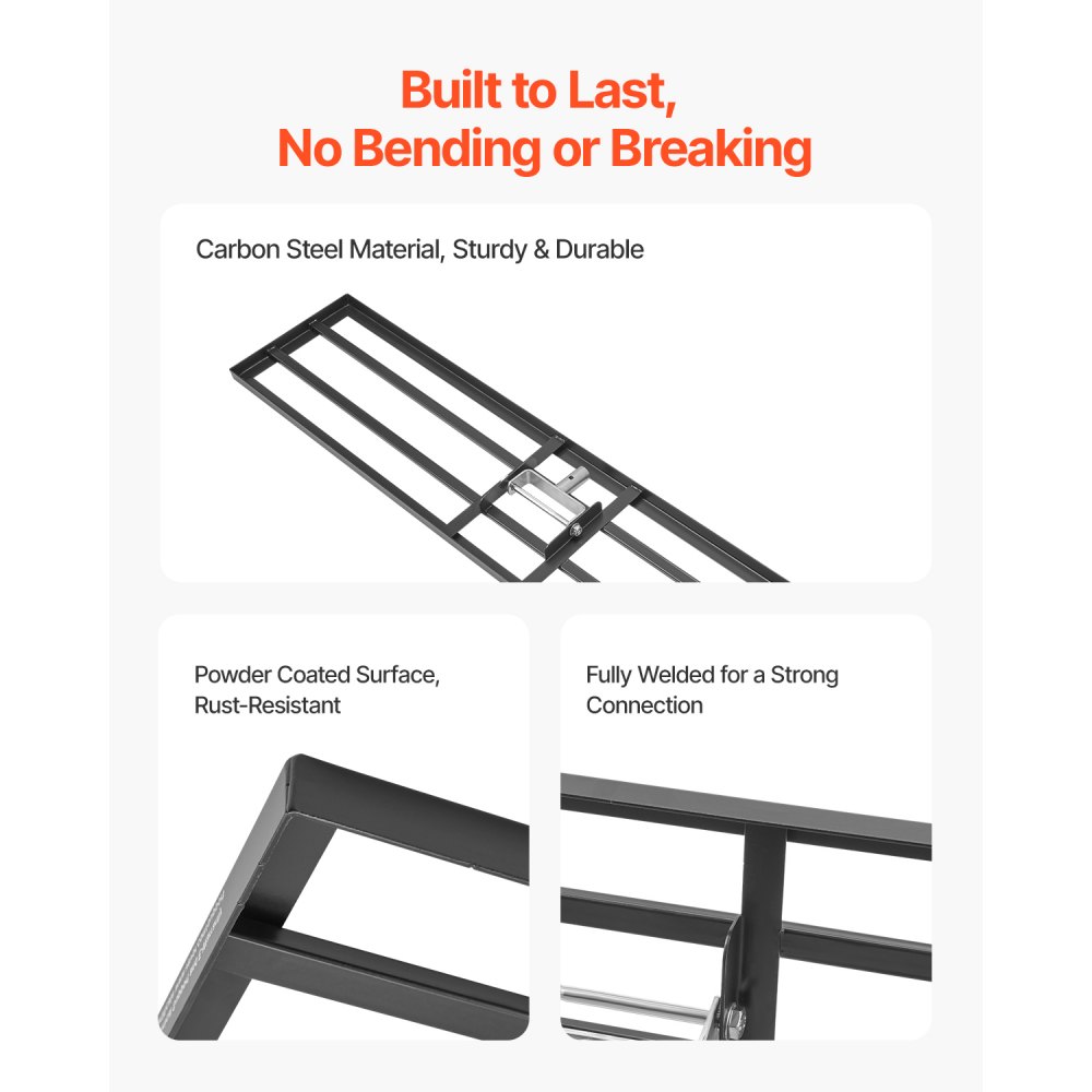 VEVOR Gazonnivelleringshark, egalisatiehark met 213 cm steel, 1219 x 254 mm voetplaat, koolstofstalen egalisatiehark, 2 hoogtes verstelbaar, gazonnivelleringsgereedschap voor tuin en golfbanen