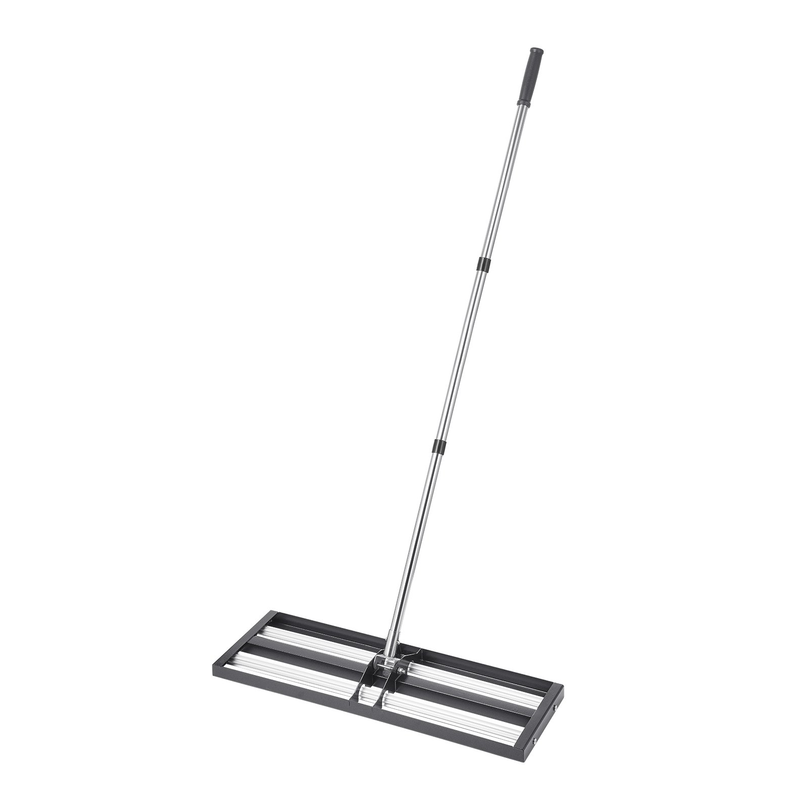 VEVOR gazonhark 255x763 mm, gazonnivelleerhark met extra lange steel van 210 cm, oppervlakte-nivelleerder incl. handschoenen, nivelleerhark, gazonhark voor het egaliseren van tuinen en golfbanen