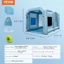 VEVOR Spuitcabine DIY Spuitcabine Beschermende Tent 950W, Blauw 4 x 2,2 x 2,35m Spuitcabine 210D Oxford Stof Spuitcabine Draagbare Spuitcabine DIY Spuitcabine