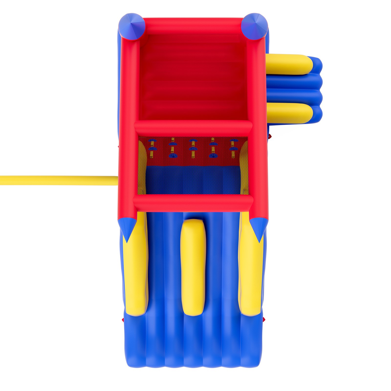 VEVOR Opblaasbaar Springkussen, Premium Buitenspeelhuis Trampoline, Springkussen met Blower, Glijbaan en Opbergtas, Familie Tuin Springkussen, 465 x 260 x 235 cm