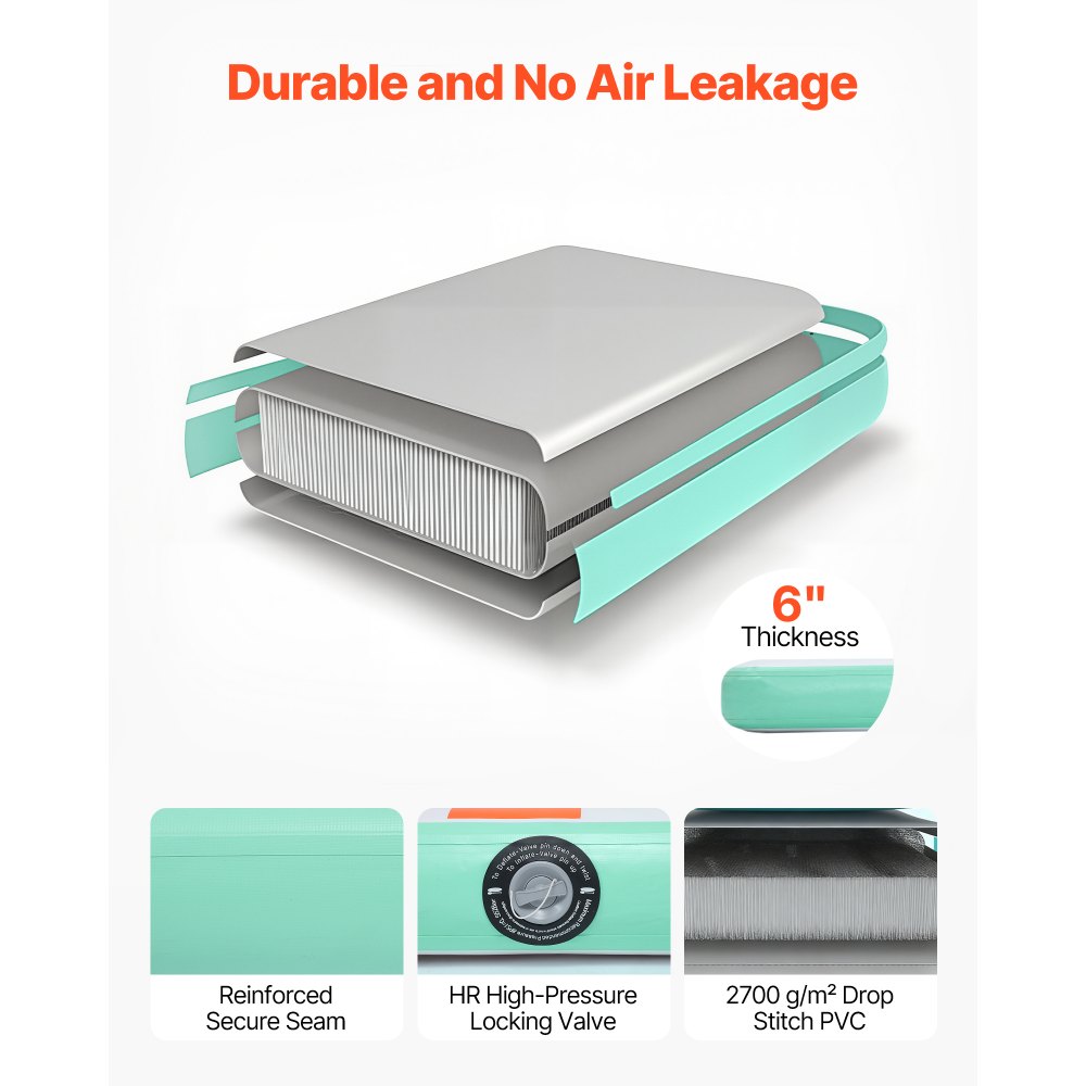 VEVOR Opblaasbaar Drijvend Steiger, 3,05 x 1,83 m, Drijvend Platform met Antislipoppervlak, Draagtas, Zonnescherm & Afneembare Ladder, Drijvend Eiland, Waterplatform voor Zwembad, Strand & Zee