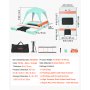 VEVOR Inflatable Floating Dock, 3.05x1.83 M Inflatable Dock Platform, Non-Slip Water Air Mat with Portable Carrying Bag and Detachable Ladder, Float Water Platform Island Raft for Pool Beach Ocean