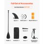 VEVOR Opblaasbaar Stand Up Paddle Board (304,8 x 83,8 x 15,2 cm) Paddleboard, complete set inclusief pomp, peddelvin, rugzak, enkelriem, antislip dek voor tieners en volwassenen