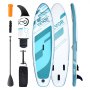VEVOR opblaasbaar stand-up paddleboard, 3048 x 838,2 x 152,4 mm PVC SUP-paddleboard met boardaccessoires, telefoontas, pomp, peddel- en reparatieset, rugzak, blauwe peddelset voor jongens en volwassenen