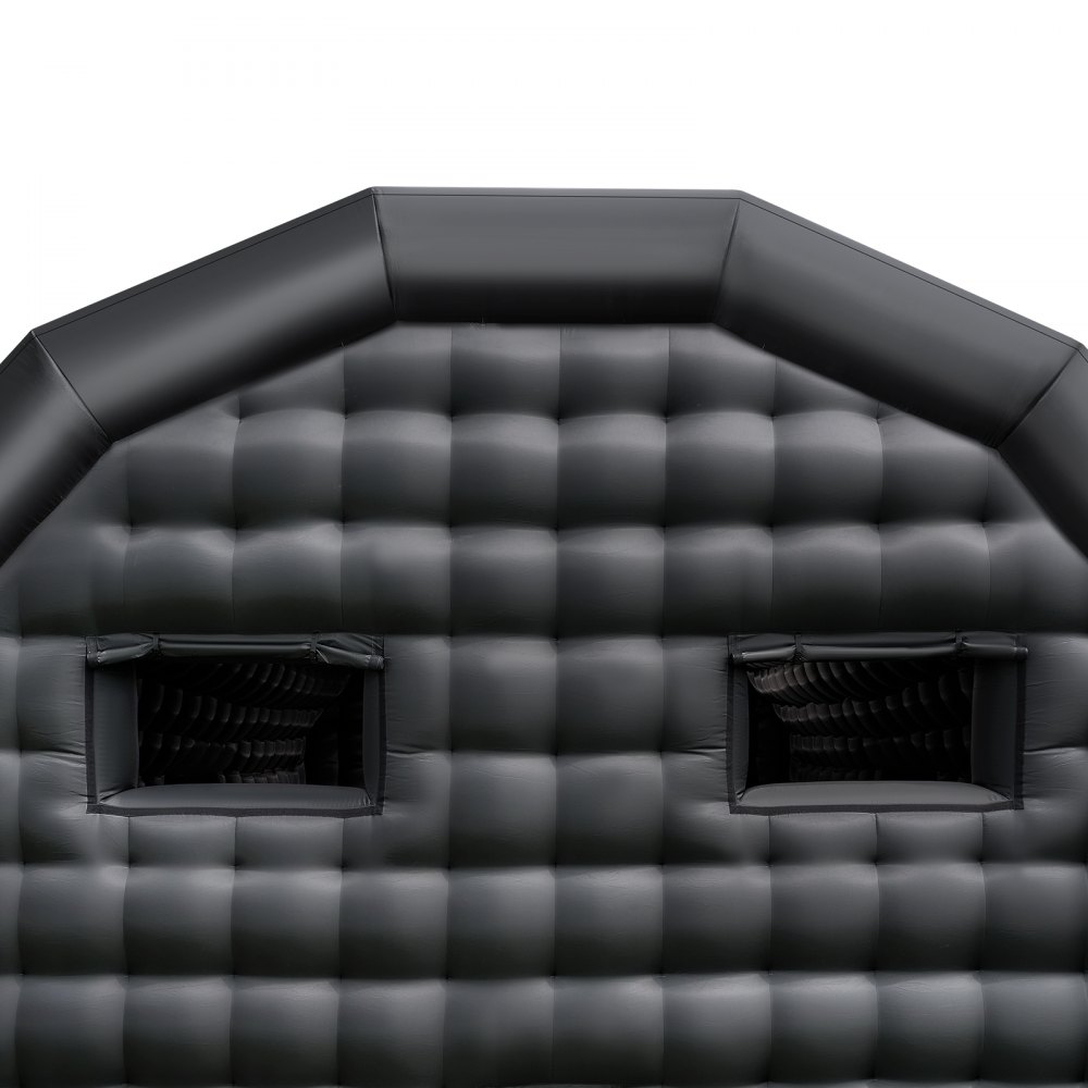 VEVOR Opblaasbare feesttent 8x6x4 m, kubustent voor discotheek, paviljoen bruiloftstent met 1100W blower, zandzak, 2 ramen voor evenementen, verjaardagen, bruiloften, zwart