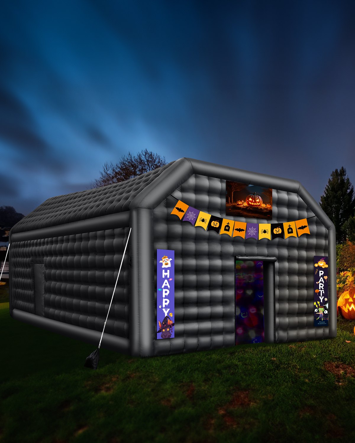 VEVOR opblaasbare nachtclub feesttent 29,5 x 19,7 x 13,1 voet zwart