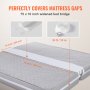 VEVOR Bed Bridge King Bed Converter Kit Metal Buckle and Storage Bag 75"L x 10"W