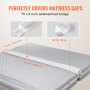 VEVOR Bed Bridge voor Kingsize Bed Conversie Kit, Split Gap Filler voor Verstelbare Bedmatrasconnectoren, Matras Gap Filler met Metalen Gespband (1905 x 203,2 mm) Verticaal