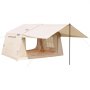 VEVOR Inflatable Tent for Camping 2-4 Person Blow Up Tent with Hand Pump, for Family Outdoor Glamping, Waterproof 420D Oxford, Easy Setup Air House with Skylight, Canopy, Stove Jack & Mesh Windows