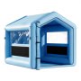 VEVOR Inflatable Paint Booth, 3 x 2.5 x 2.5 m, Inflatable Spray Booth with 550W Powerful Blower and Air Filter System, Triangular Roof, for Painting Bicycle, Motorcycle, Automotive Sheet Metal