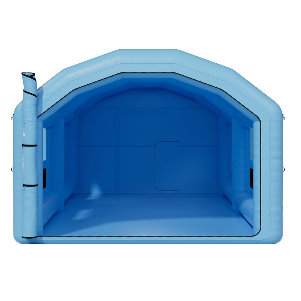 VEVOR opblaasbare spuitcabine, spuitcabine 10 x 6 x 4 m, spuitcabinetent met 950 W en 1100 W blowers en luchtfiltersysteem, rond dak, Oxford-doek, spuiten voor metalen auto-onderdelen