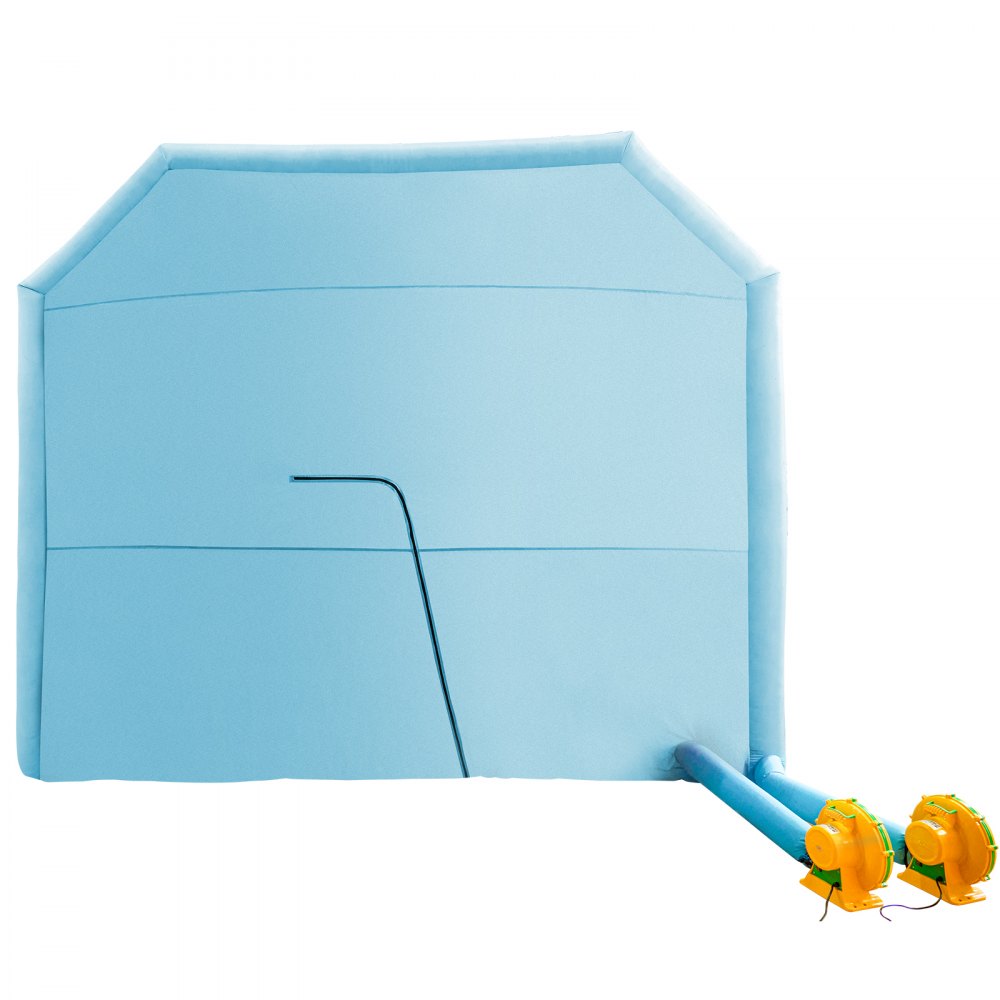 VEVOR Opblaasbare Spuitcabine, Spuitcabine 10,75 x 3,9 x 3,47 m met 2 krachtige blowers, spuitcabine met luchtfiltersysteem, autospuitcabine voor parkeerplaats, tentwerkplek