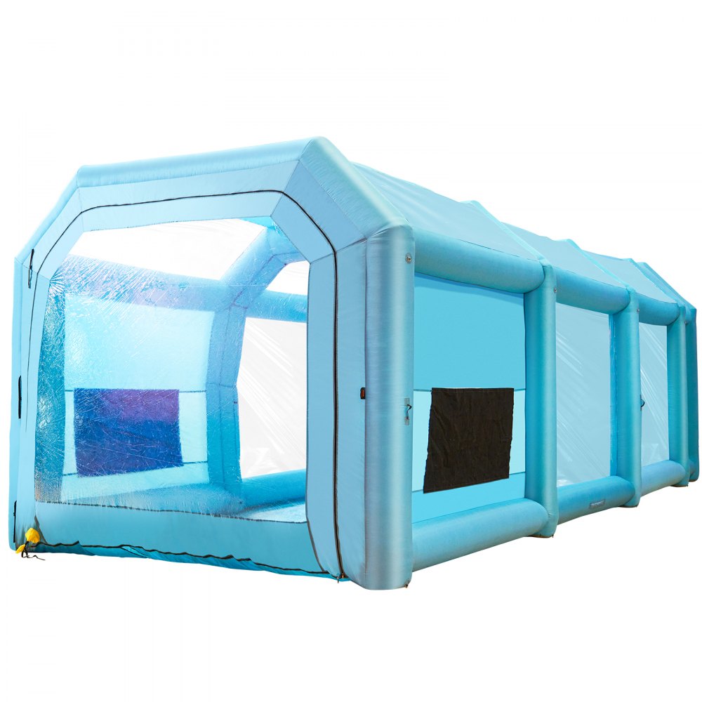 VEVOR Opblaasbare Spuitcabine, Spuitcabine 10,75 x 3,9 x 3,47 m met 2 krachtige blowers, spuitcabine met luchtfiltersysteem, autospuitcabine voor parkeerplaats, tentwerkplek