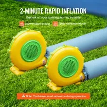 VEVOR opblaasbare spuitcabine 9 x 4,8 x 3,6 m opblaasbare spuitcabine met 950 W + 750 W krachtig blaas- en luchtfiltersysteem, draagbare autolakcabine voor grote vrachtwagens