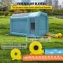 VEVOR Tunneltenten Opblaasbare Spuitcabine 4x2,5x2,5 m Werktent 210D Oxford-stof en PVC Lakcabine met Opblaasventilator en Ventilatieventilator voor het Schilderen van Auto-onderdelen, Kamperen