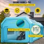 VEVOR Opblaasbare Spuitcabine 6x3x2,5m Werktent Blauw Lakcabine van 210D Oxford-stof en PVC met Inflatieventilator en Ventilatieventilator voor het Schilderen van Auto's, Kamperen in de Buitenlucht
