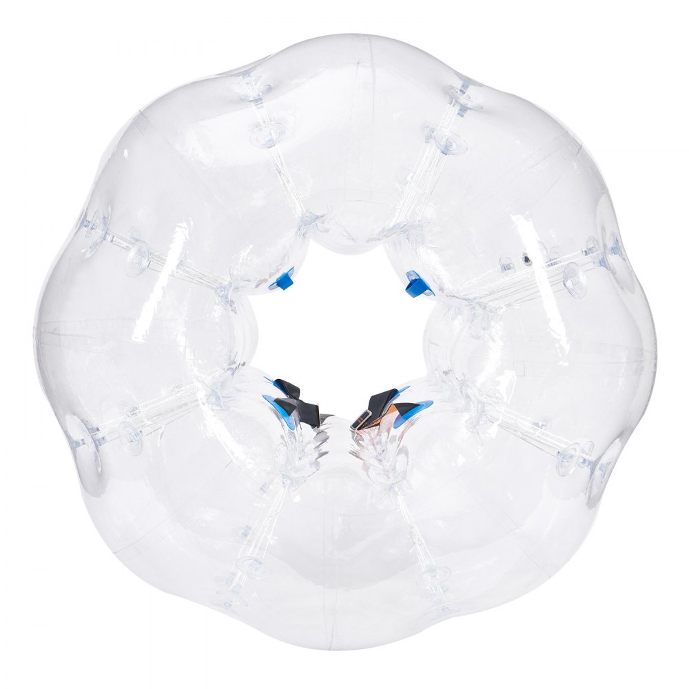 VEVOR Opblaasbare Bump Ball Bumper Ball 1 st. 1,5 m x 1,2 m, Menselijke botsingsbal, PVC Body Bubble Bounce Ball voor buitenactiviteiten, Transparante opblaasbare bumperbal