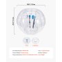 VEVOR Opblaasbare Bump Ball Bumper Ball 1 st. 1,5 m x 1,2 m, Menselijke botsingsbal, PVC Body Bubble Bounce Ball voor buitenactiviteiten, Transparante opblaasbare bumperbal