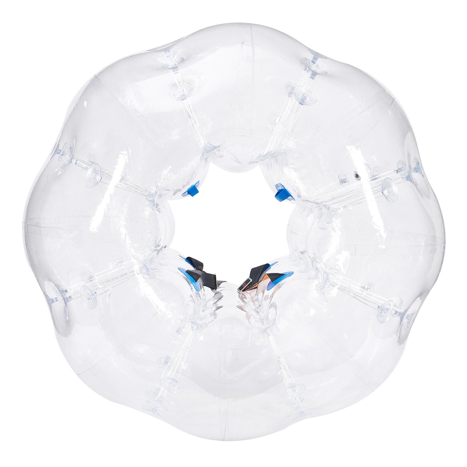 VEVOR Opblaasbare Bump Ball Bumper Ball 1 st. 1,5 m x 1,2 m, Menselijke botsingsbal, PVC Body Bubble Bounce Ball voor buitenactiviteiten, Transparante opblaasbare bumperbal
