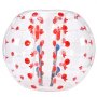 VEVOR Opblaasbare Bump Ball Bumper Shock Ball 1 stuk 1,5 m x 1,2 m Menselijke botsingsbal PVC Body Bubble Bounce Ball voor buitenactiviteiten Transparant + rode stippen Opblaasbare bumperbal