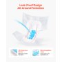 VEVOR Adult Briefs with Tabs, Super Absorbent Incontinence Briefs for Men and Women, Disposable Adult Diapers with Leakproof 3D Surround Guard & Wetness Indicator - XL Size, 40 Count (4 Packs of 10)