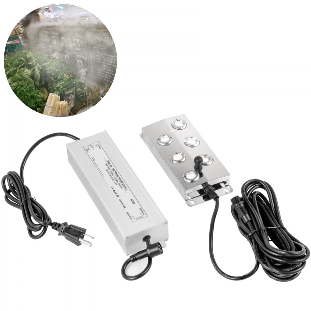 Vevor Ultrasone Mist Maker, Mistmaker Vijver, Fogger Ultrasone Rvs Met 6hoofd