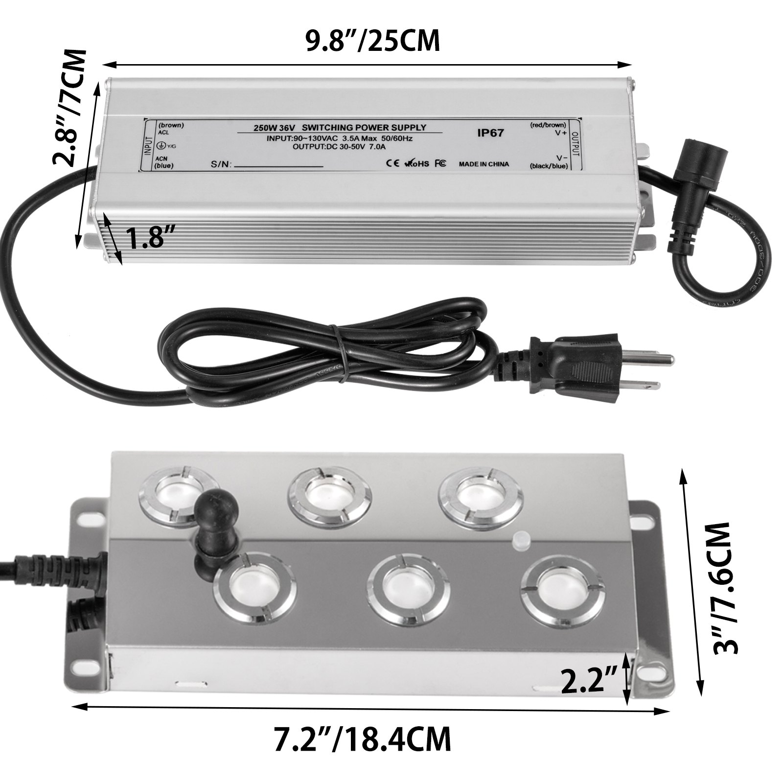 Vevor Ultrasone Mist Maker, Mistmaker Vijver, Fogger Ultrasone Rvs Met 6hoofd