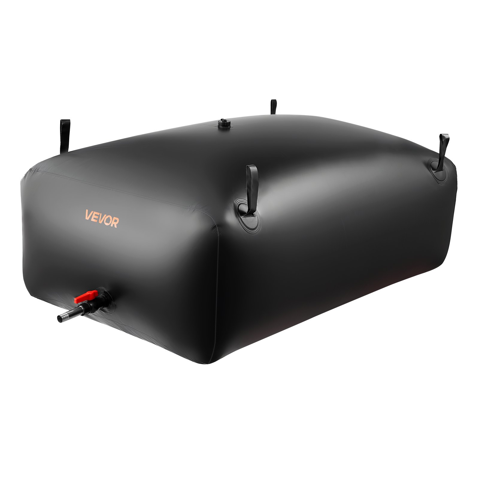 VEVOR Water Storage Bladder, 1000L Portable & Collapsible Water Storage Bag, Wear-Resistant 1000D PVC Soft Waters Bag, Leakproof Camping Tank Containers for Garden Irrigation RV Emergency Use, Black