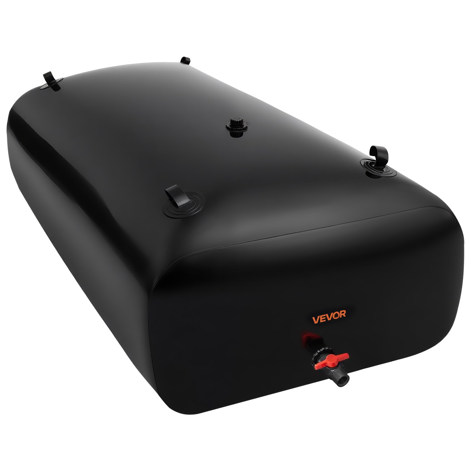 VEVOR Waterzak-opslagcontainer, 330L watertank, 1000D PVC waterzak, 1,2 mm opvouwbare waterzak, voor tuinirrigatie, kamperen, campers, noodgebruik - Zwart
