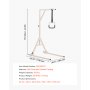 VEVOR Trapeze Bar for Bed Mobility, Height-Adjustable Bed Trapeze with 2 Casters, 350LBS Weight Capacity Heavy Duty Pull Up Assist Bar with Floor Stand for Elderly, Disabled, Bedridden Patients