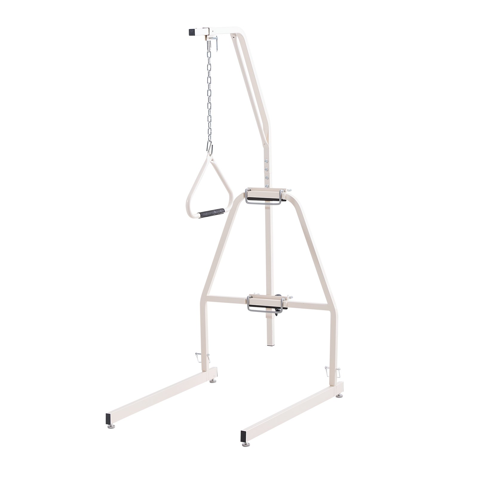 VEVOR Trapeze Bar for Bed Mobility, Bed Trapeze with Clamps and Floor Stand, 250LBS Weight Capacity Pull Up Assist Bar for Elderly, Patients & Disabled, Suitable for Home Care, Hospital, Nursing Home