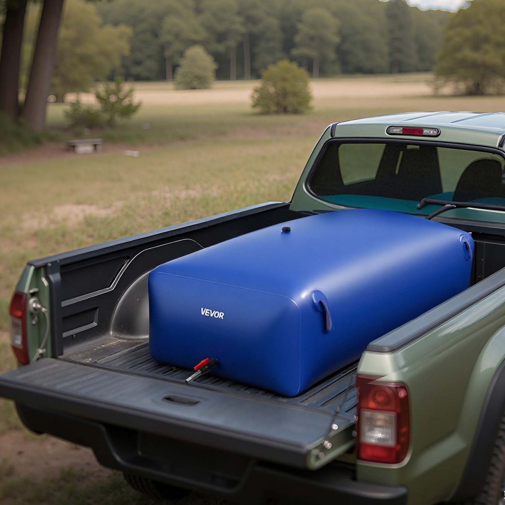 VEVOR Water Storage Bladder 264.2 Gallon Large Capacity Water Bag, Portable & Collapsible Soft Waters Container, Leakproof & Tear-Resistant PVC Emergency Waters Storage Tank for RV Truck & Outdoor Use