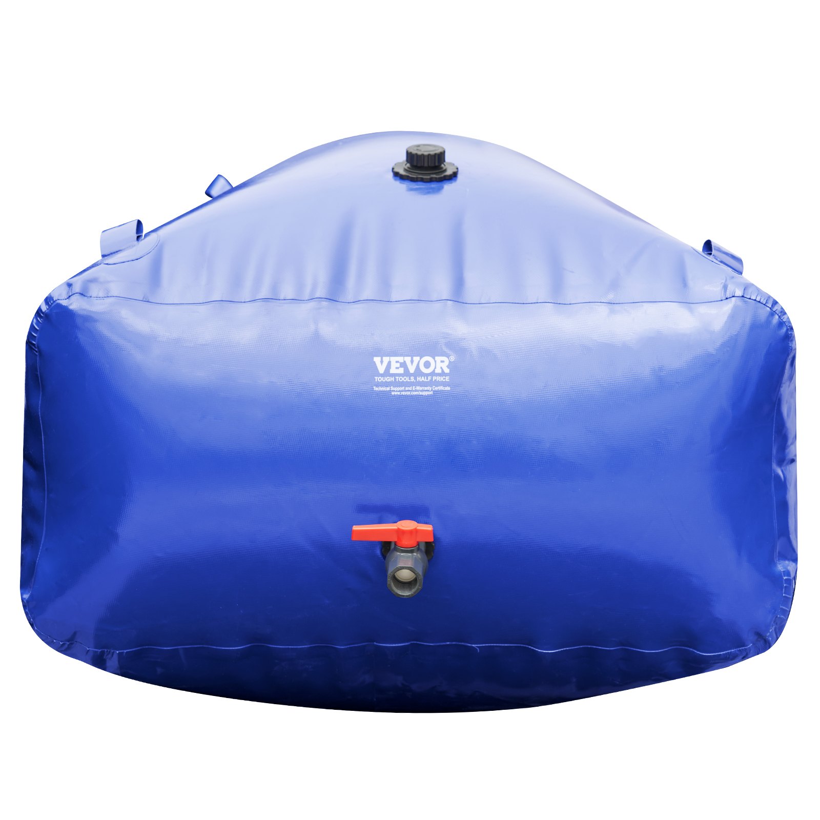 VEVOR 1000L/264 Gallon wateropslagzak, RV-watertank, 1000D blauw PVC, opvouwbare wateropslagcontainers, grote capaciteit, zachte waterzak, draagbare waterzak, brandpreventie, kamperen