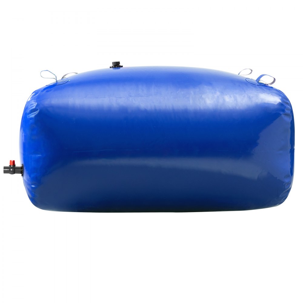 VEVOR Waterzak-opslagcontainer, 400L watertank, 1000D PVC verdikte waterzak, 0,9 mm opvouwbare waterzak, voor tuinirrigatie, kamperen, campers, noodgebruik - Blauw